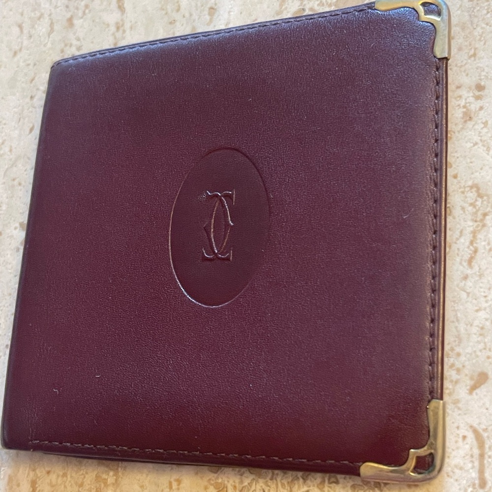 Cartier VINTAGE must de Cartier Paris Leather Business Credit Card Photo Holder - Picture 13 of 14